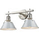 Orwell 2 Light 18 inch Pewter Vanity Light Wall Light